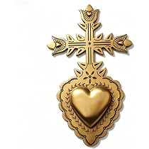 Sacred Heart, Milagro, Metal Heart Box, Ex Voto, Catholic Home